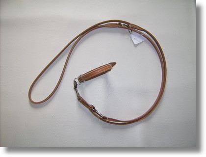 Hundeleine aus Leder mit Halsband, braun.